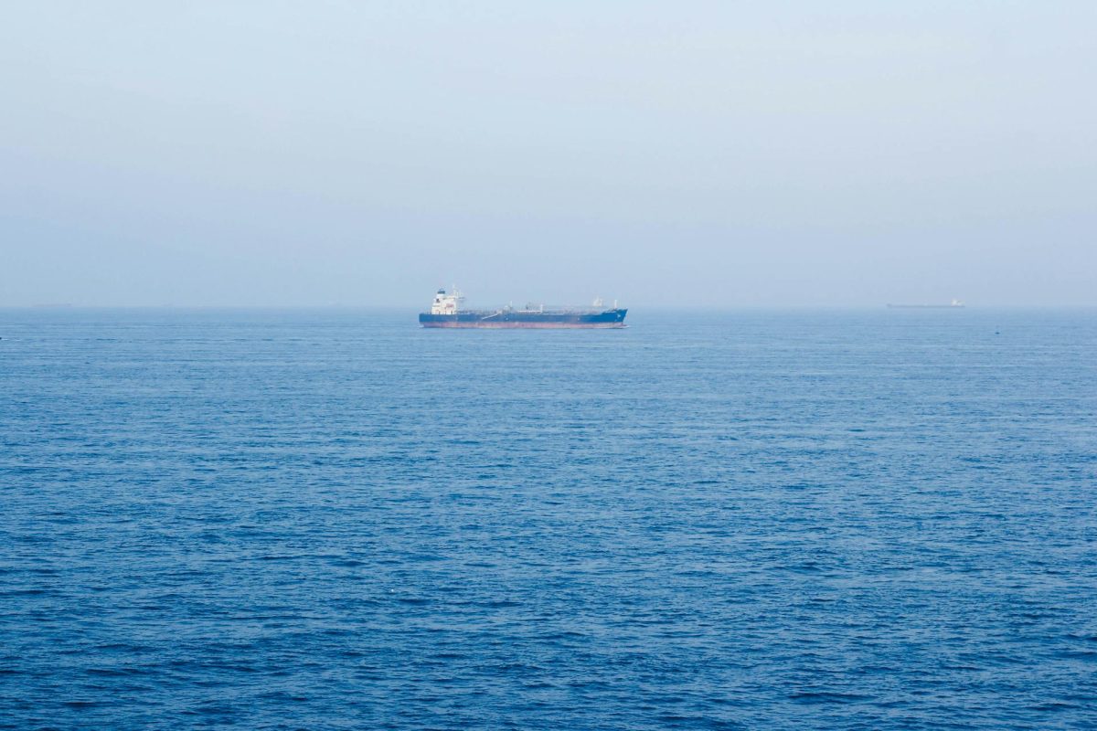 Gas carrier vessel at sea