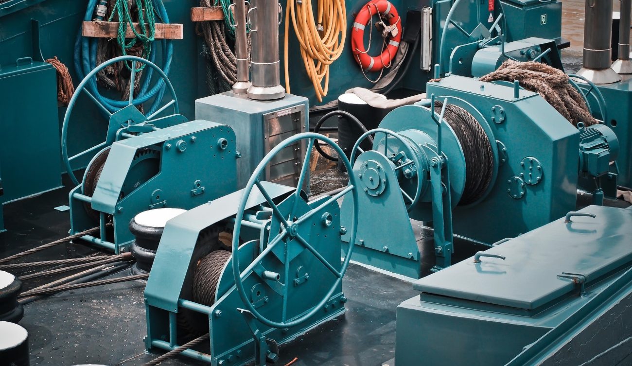 Ship deck machinery and winches used in maritime operations
