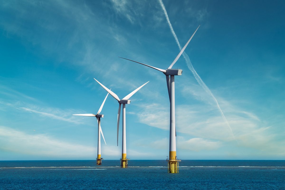 Offshore wind turbines operating at sea