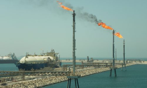 Qatar Ras Laffan LNG terminal storage tanks and export facilities