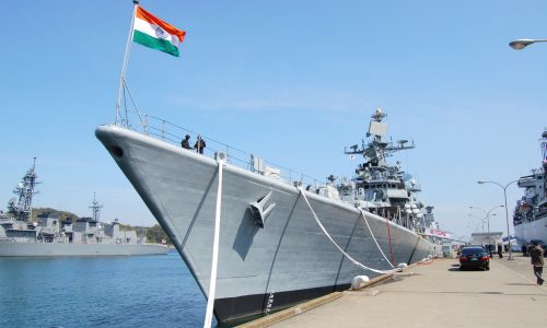 Indian Navy destroyer INS Mysore in Kanagawa Japan in 2007 used as file image for tanker escort operations