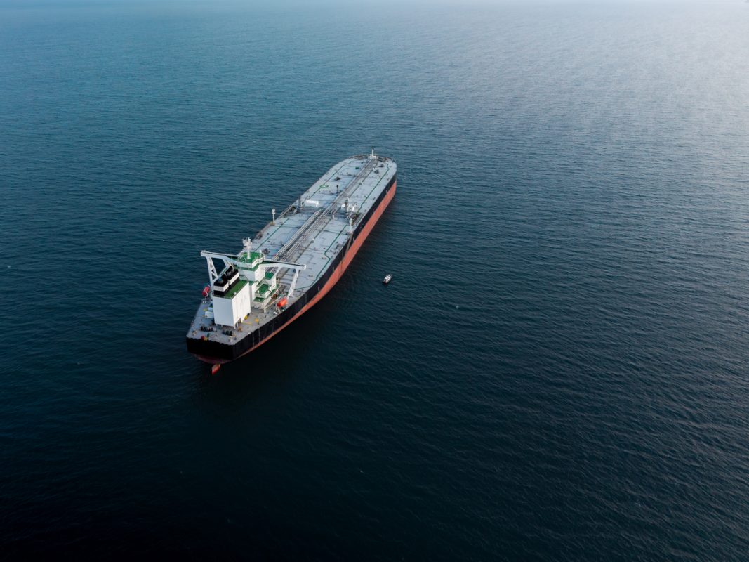 Oil tanker at sea representing fuel transport and tanker shipping linked to Cuba supply decisions
