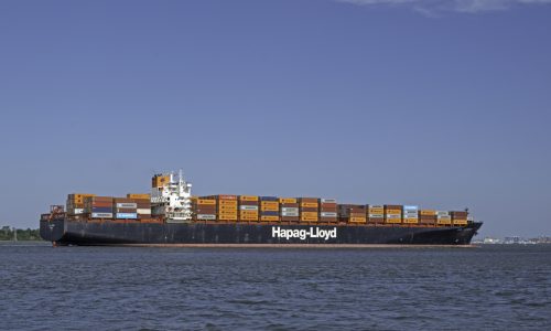 Hapag-Lloyd container ship Kiel Express at sea as the carrier expands its India shipping strategy