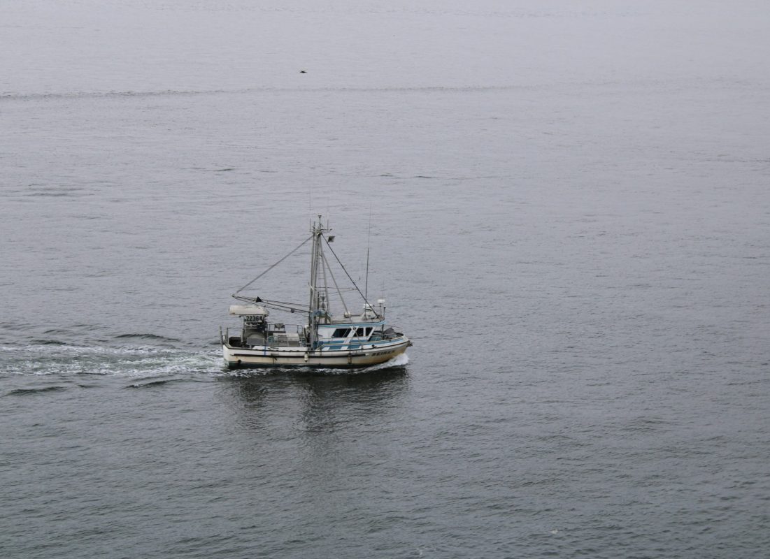 Small civilian vessel underway at sea
