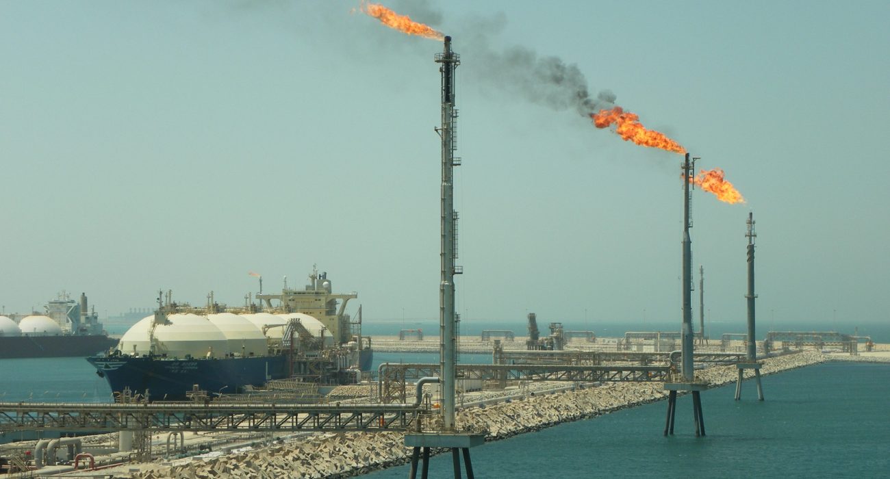 Qatar Ras Laffan LNG terminal storage tanks and export facilities