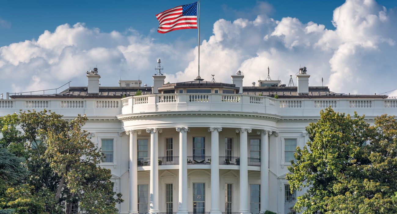 The White House in Washington DC where U.S. officials review tanker insurance backstop measures amid Gulf shipping disruptio