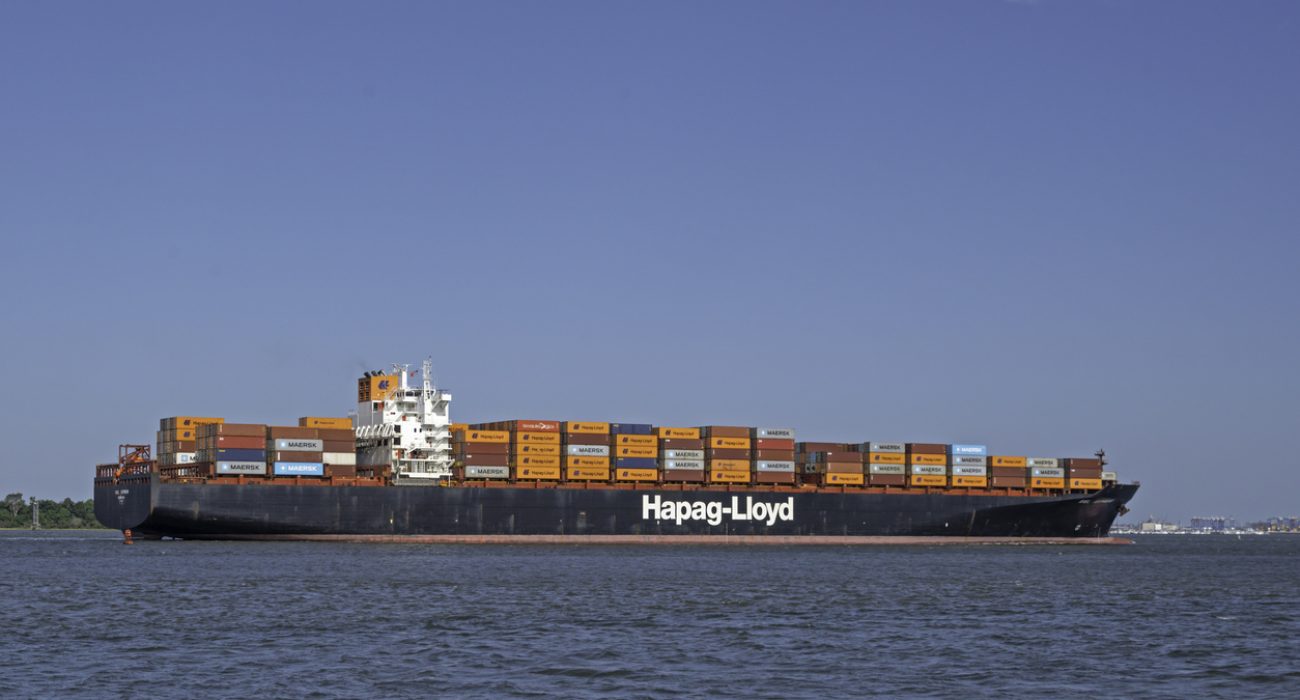 Hapag-Lloyd container ship Kiel Express at sea as the carrier expands its India shipping strategy