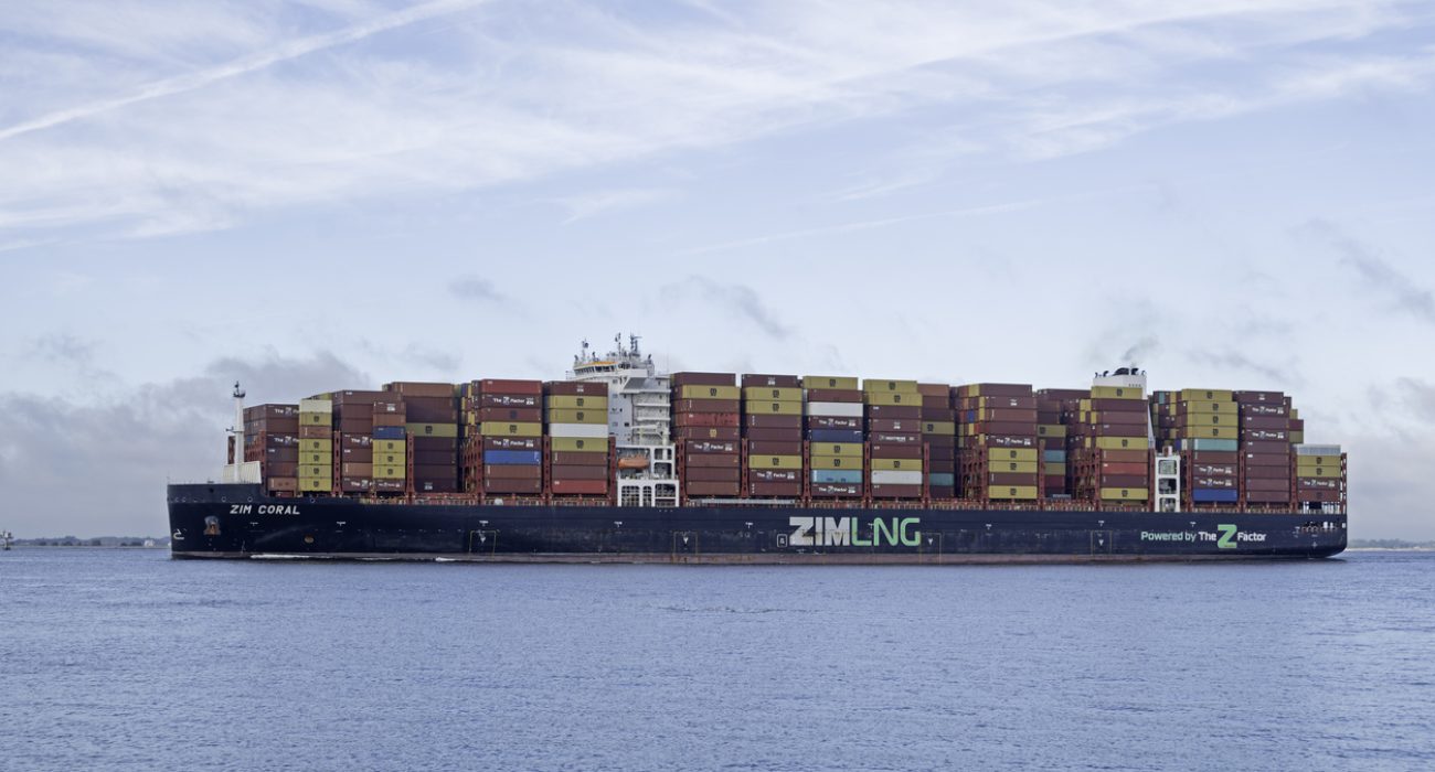 ZIM Coral container ship operated by ZIM Integrated Shipping Services