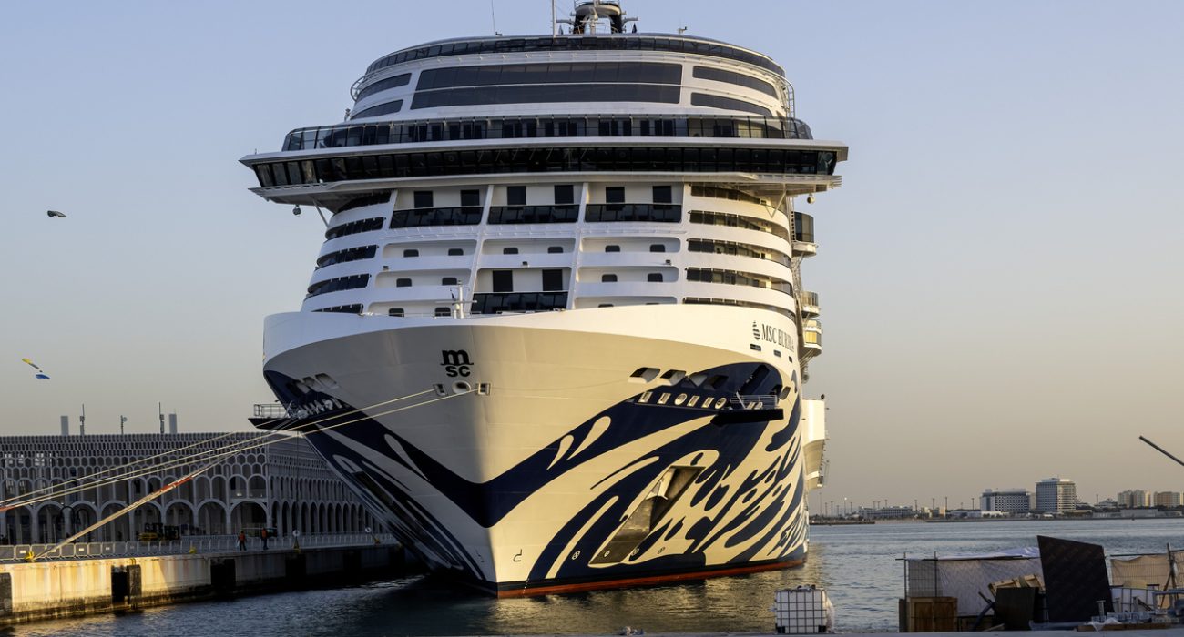 MSC Euribia cruise ship docked at Mina Port Doha Qatar