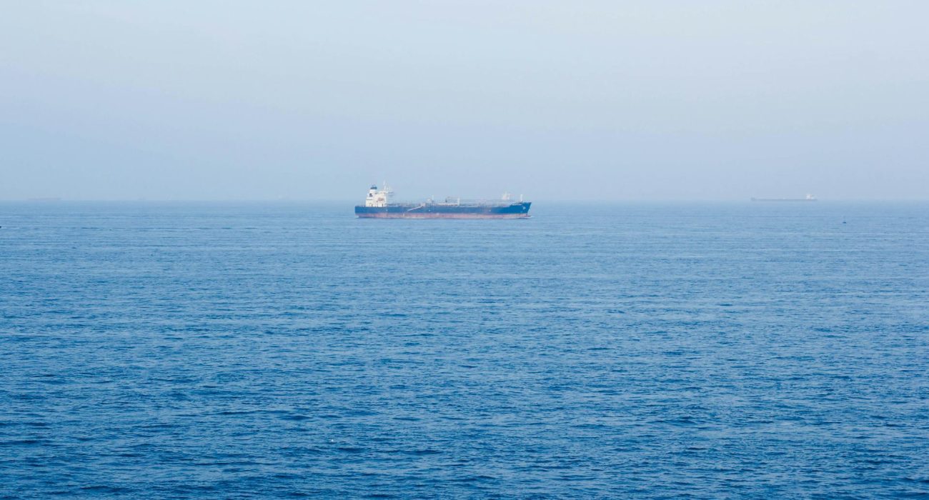Gas carrier vessel at sea